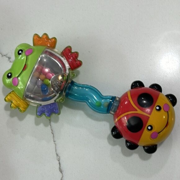 Fisher Price | BabiesRUs Infant Baby Rattles Monkey Frog Ladybug - Picture 2 of 7